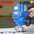 3 way thread connection explosion proof flanged motorized ball valve